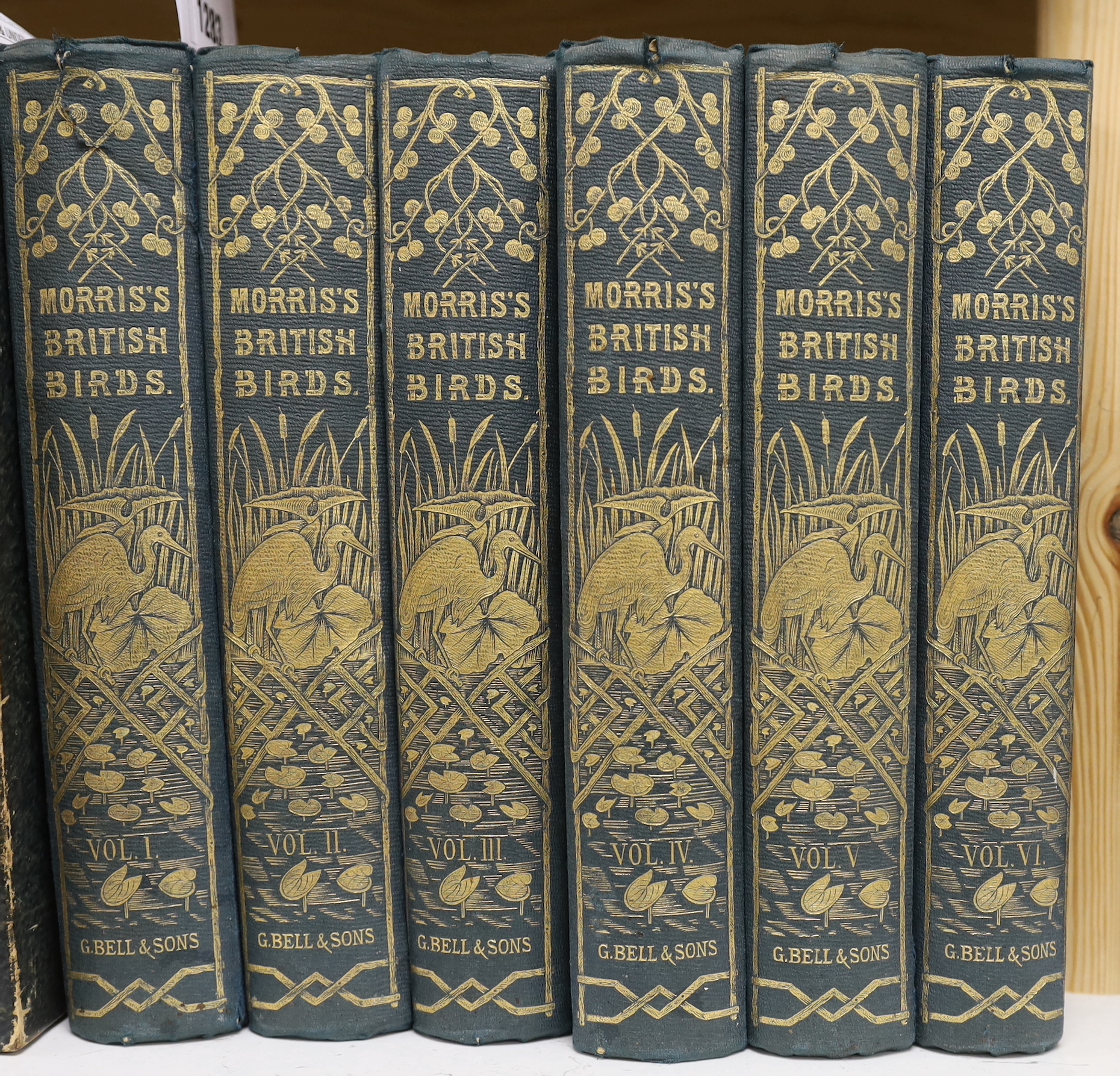 Morris, Rev. Francis Orpen - A History of British Birds, 2nd edition, 6 vols. 365 hand coloured plates, publisher's gilt pictorial cloth, 4to. 1870